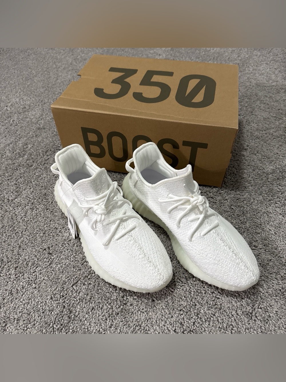 Boost 350 V2 Triple White & creamMen's Sneakers Size 11.5